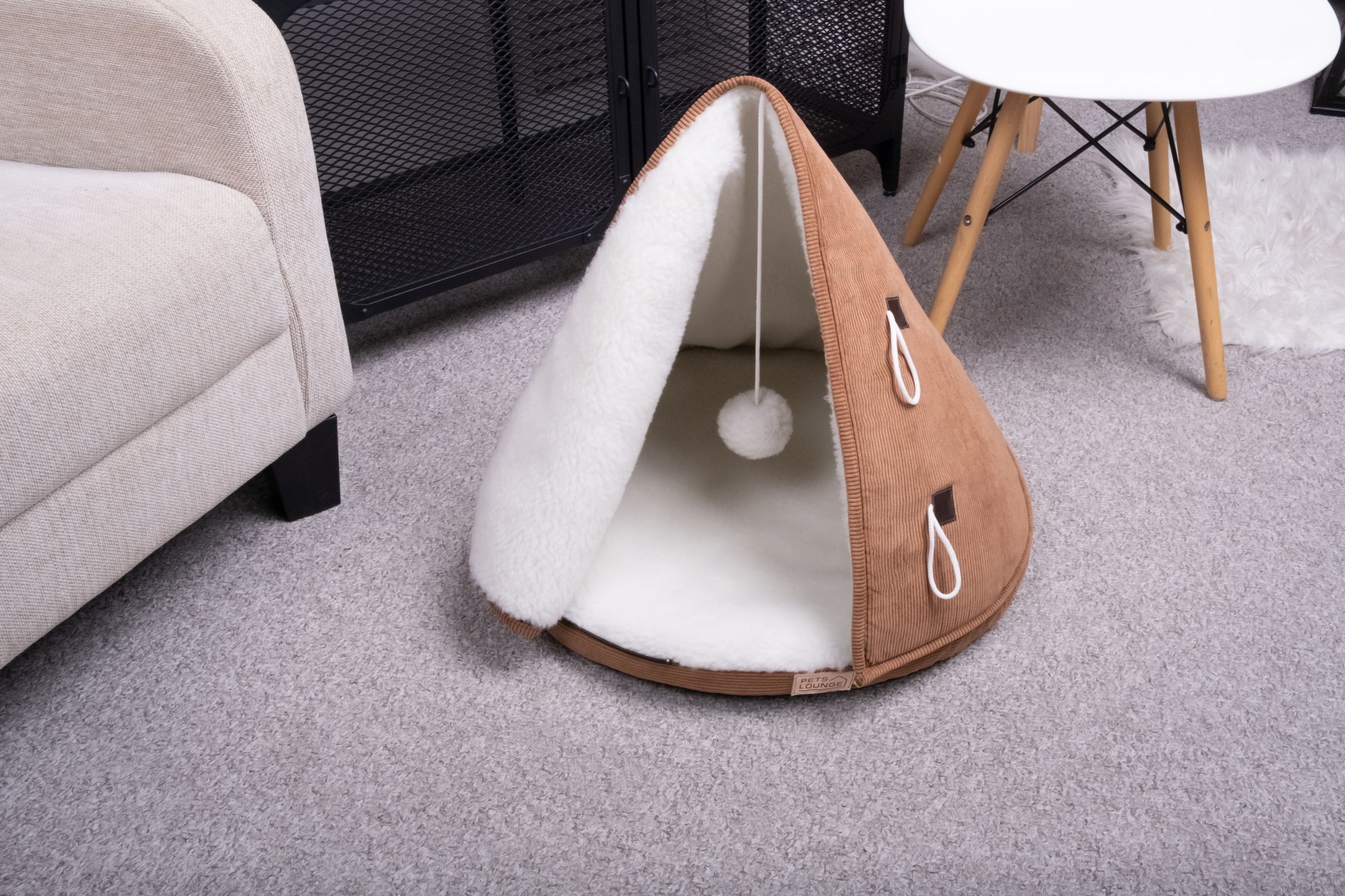 

Лежак для котов Pets Lounge Yurt Velvet, коричневый