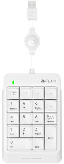 

Клавиатура проводная A4Tech Fstyler FK13 Numeric Keypad USB White (4711421952897)