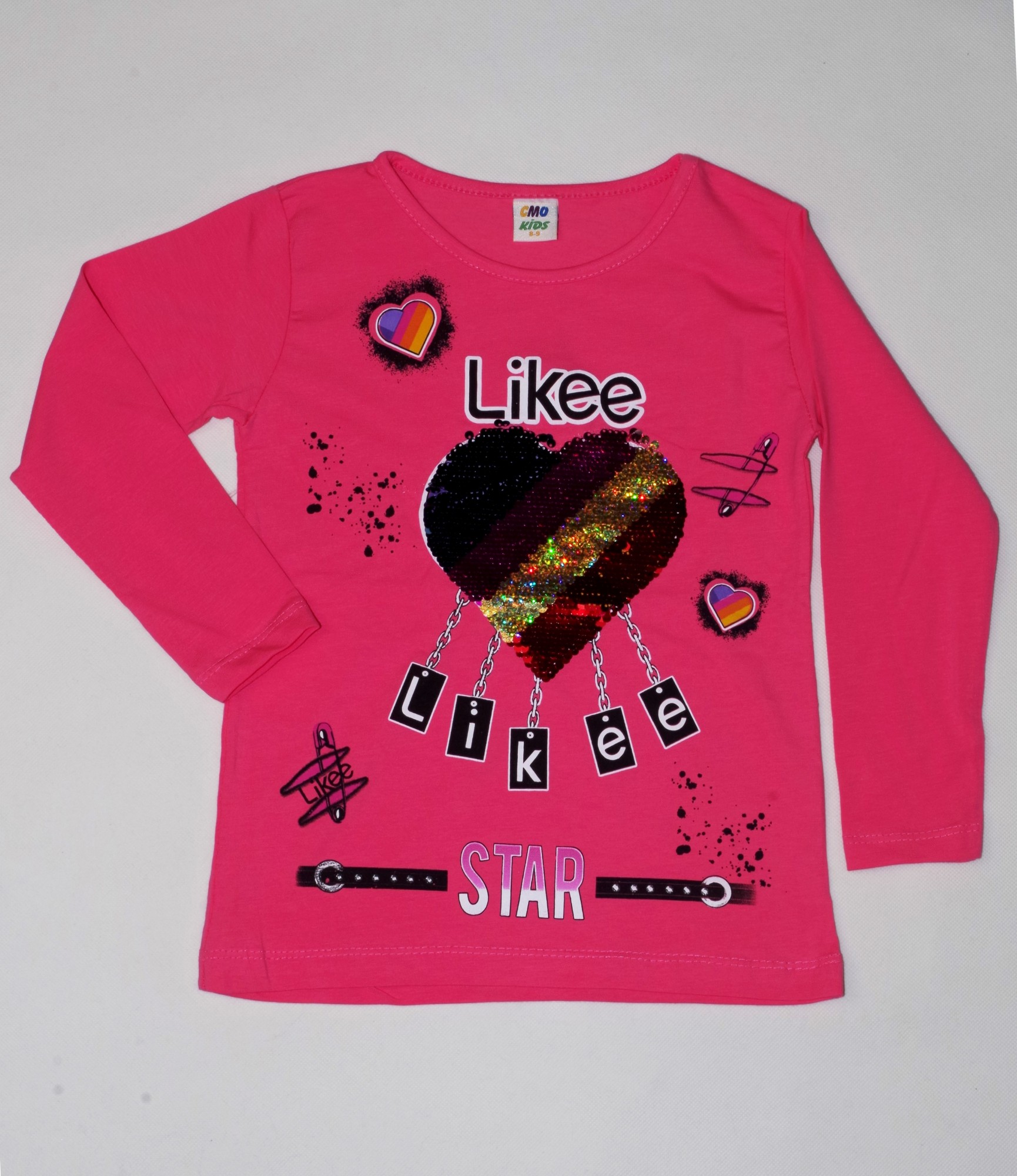 

Футболка з довгим рукавом СМО Kids 20264 104-110 cм Рожева
