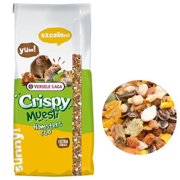 

Корм для хомяков, крыс, мышей, песчанок Versele-Laga Crispy Muesli Hamster зерновая смесь 20 кг (5410340611692)