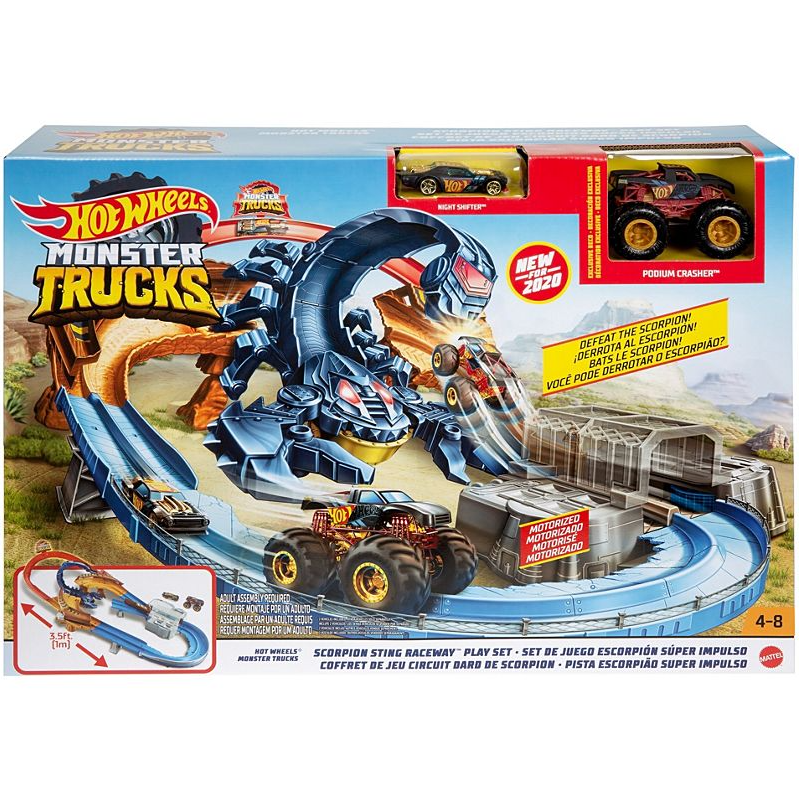 

Трек Хот Вилс Жало Скорпиона Hot Wheels Monster Truck Scorpion Sting Raceway Mattel GNB05