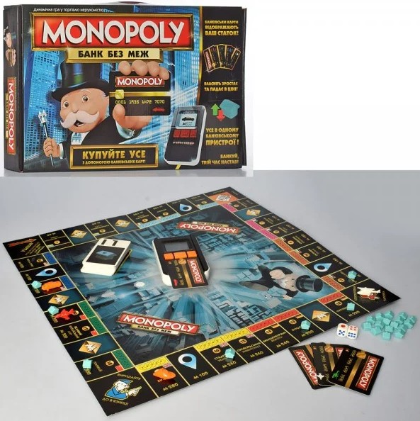 

Настольная игра Монополия, терминал-звук, свет, карты, фишки TG 002