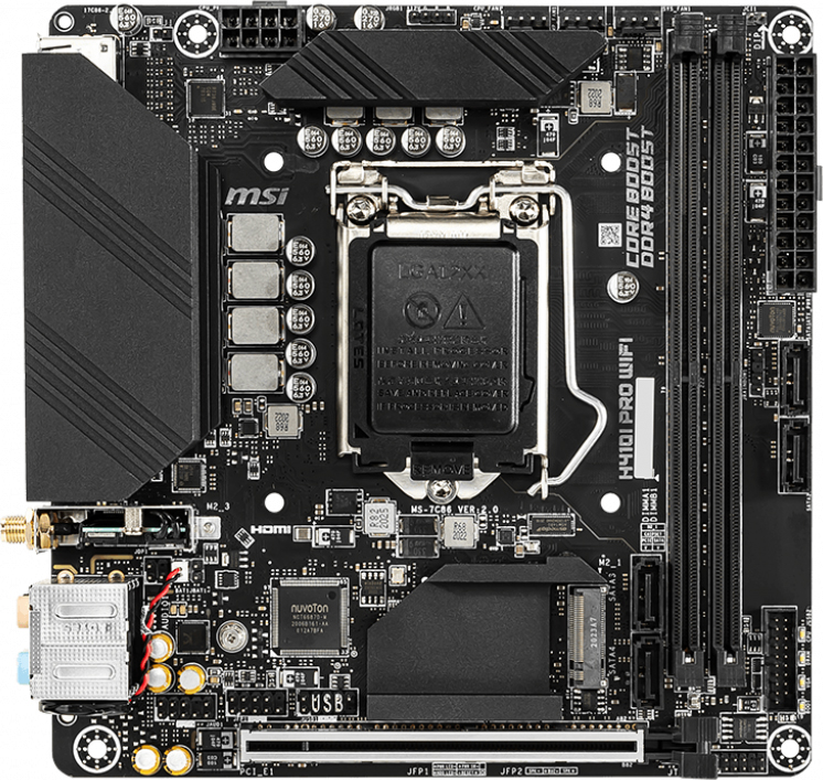 

Материнская плата MSI H410I Pro Wi-Fi (s1200, Intel H410, PCI-Ex16)
