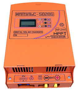 

MPPT Контроллер заряда солнечной батареи Импульс 60А-48В-AUX 5020S
