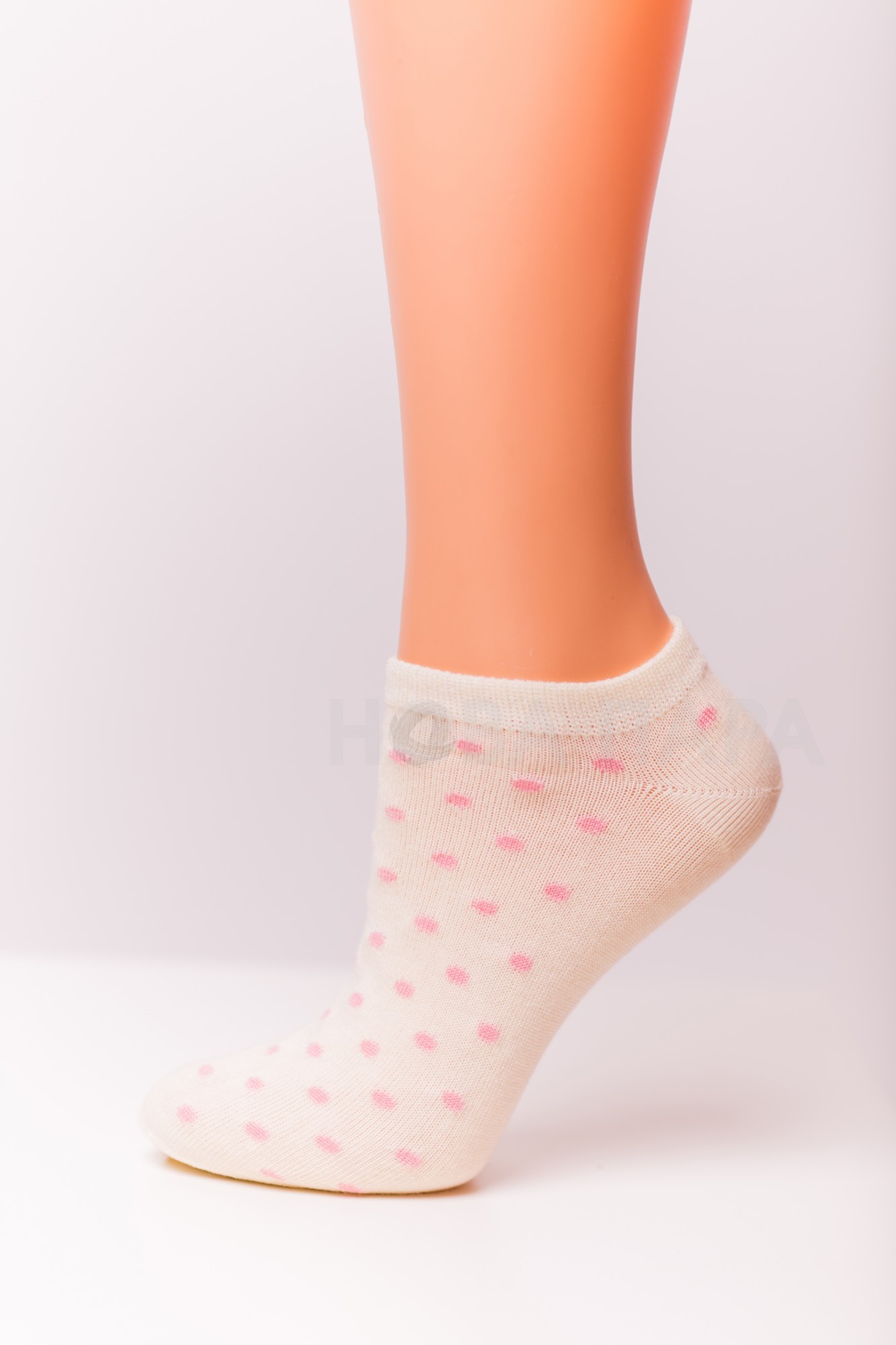 

Носки Нова пара 102г укороченная высота 37р. бежевые в горошок