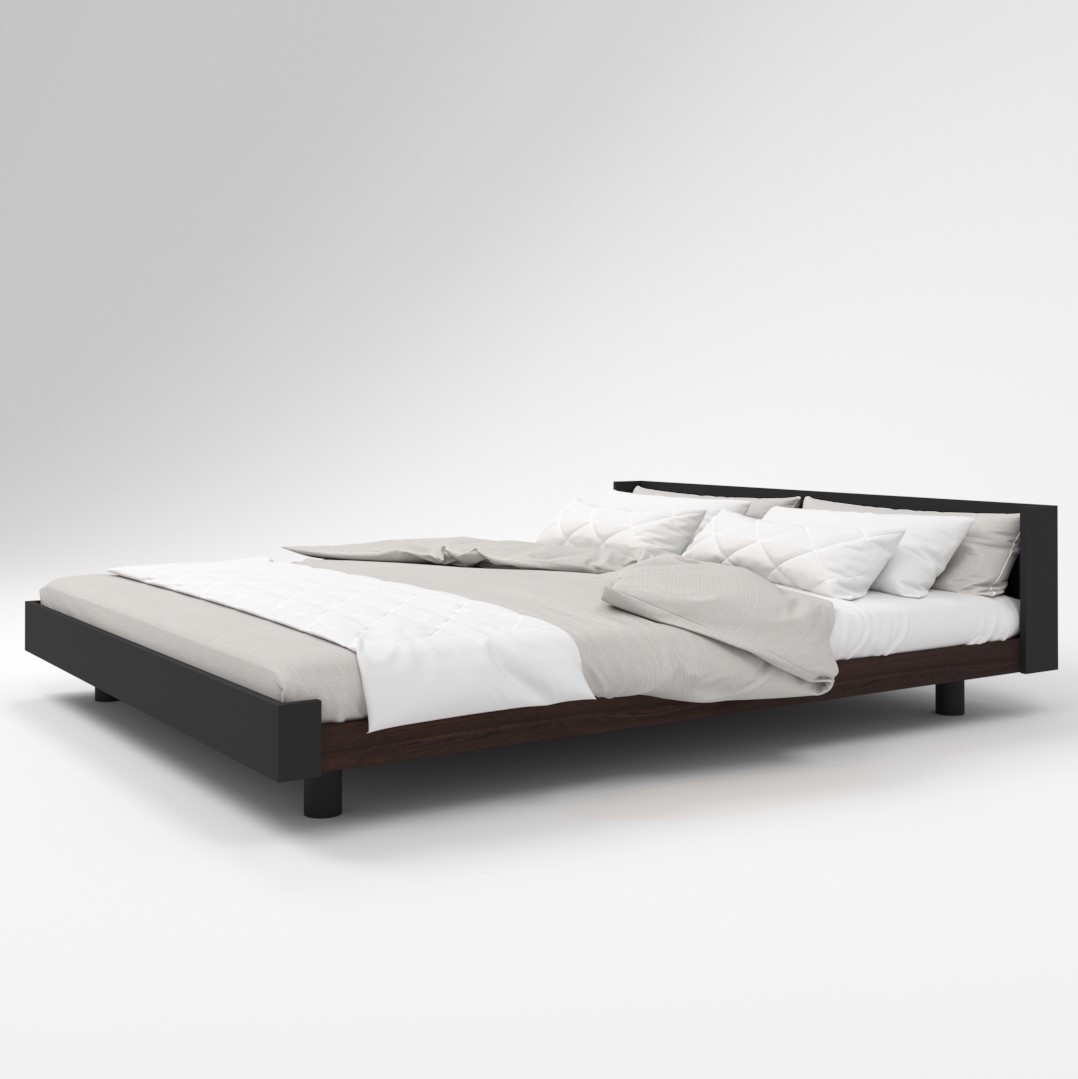 

Кровать 1800 * 2000 WOSCO М.03.30333 черный / дуб темный