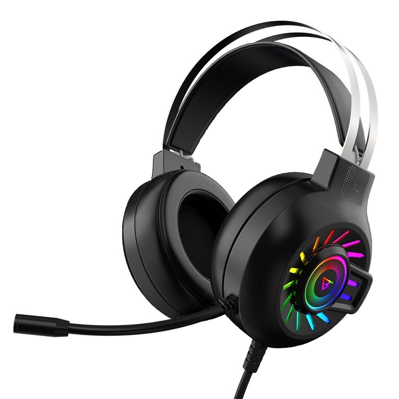 

Игровые наушники профессиональные Aiver M10 Bass RGB с активным шумоподавлением 7.1 Black
