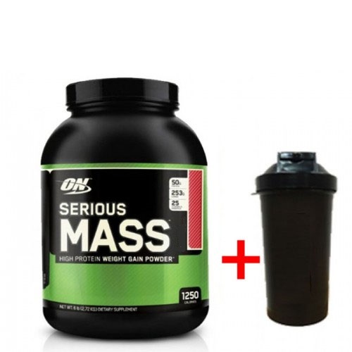 

Комплект Гейнер Optimum Nutrition Serious Mass 2.72 кг Шоколад и арахис + Шейкер (217111)