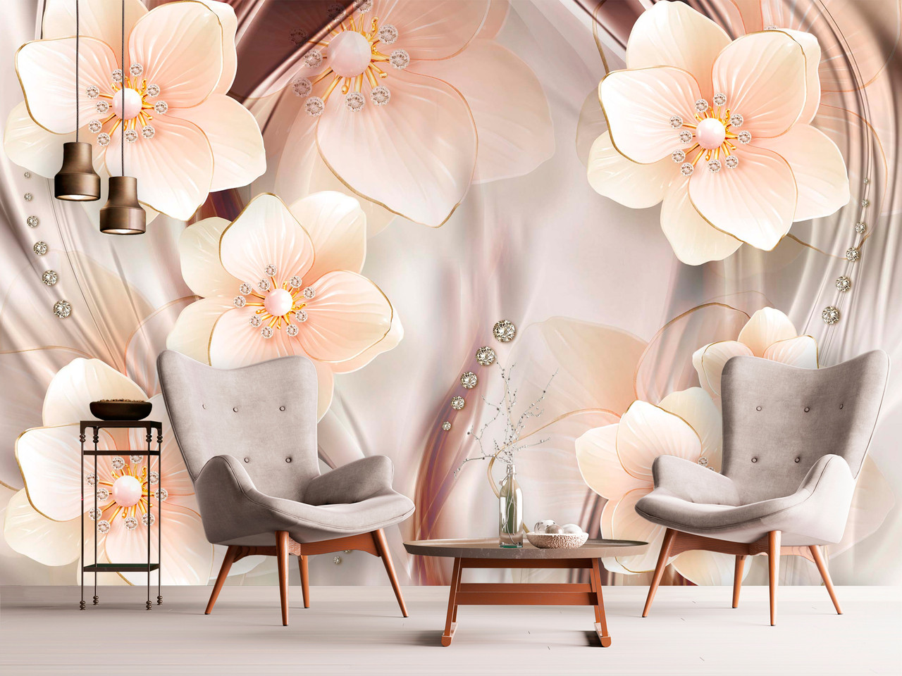 

Фотообои "Walldeco" 3D цветы