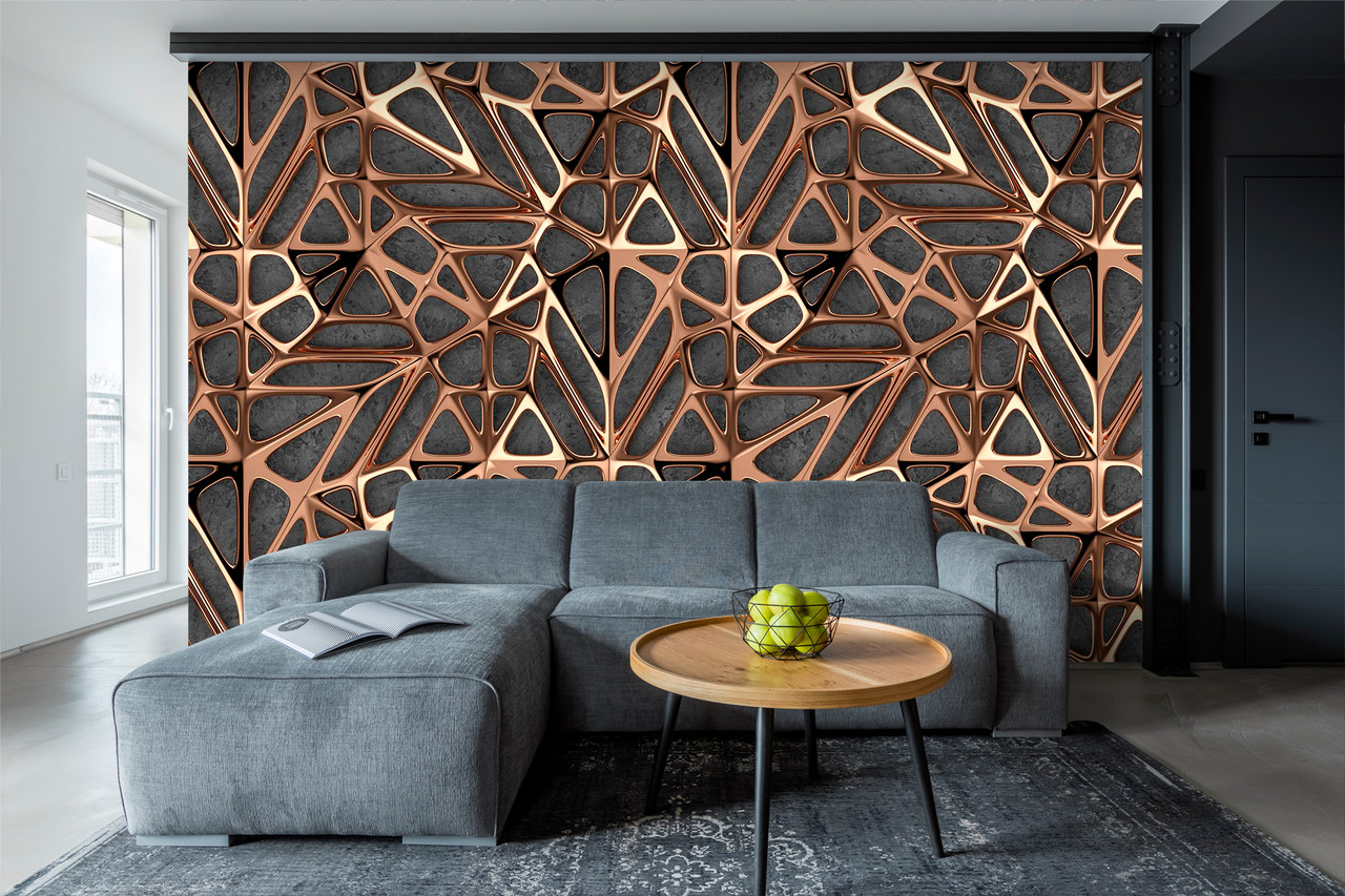 

Фотообои "Walldeco" решетка из золота
