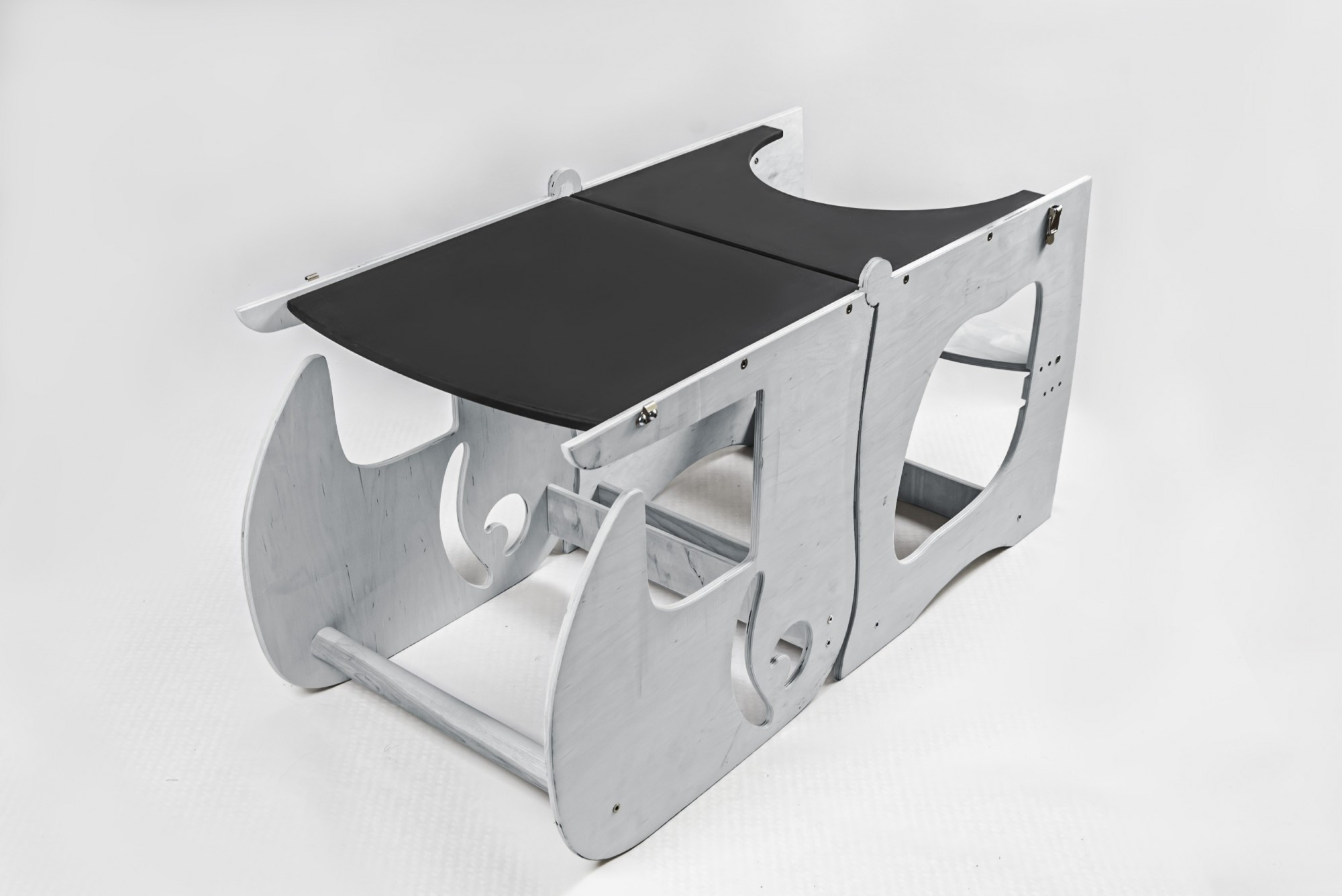 

Детский стол стул трансформер Башня маленького помощника Монтессори с меловой доской Попугай серый