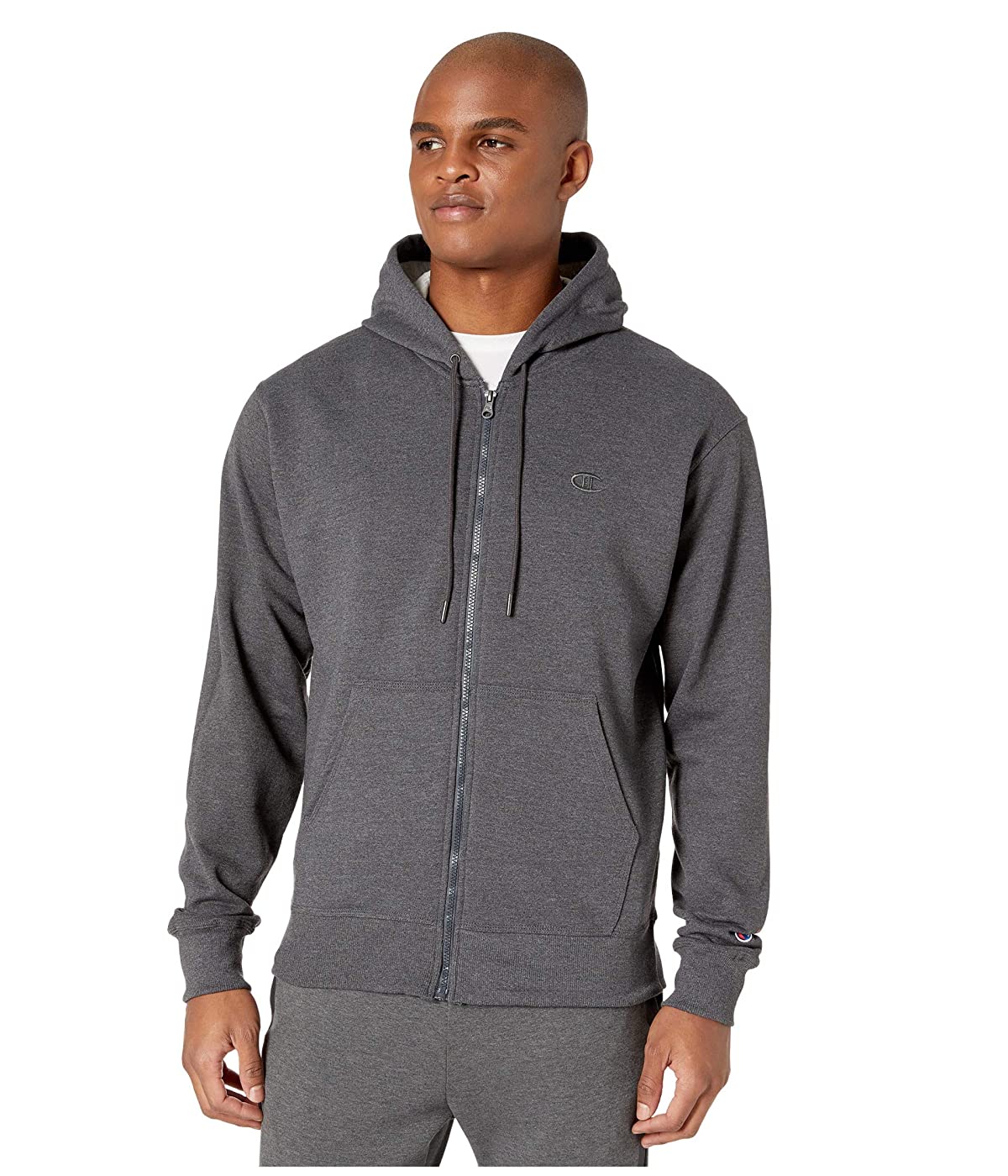 

Толстовка Champion Powerblend& Fleece Full Zip Sweatshirt Granite Heather, M (46)