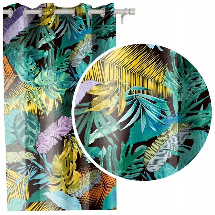 

Шторы матовые с люверсами GOLD LEAVES Ateks 145x250 см