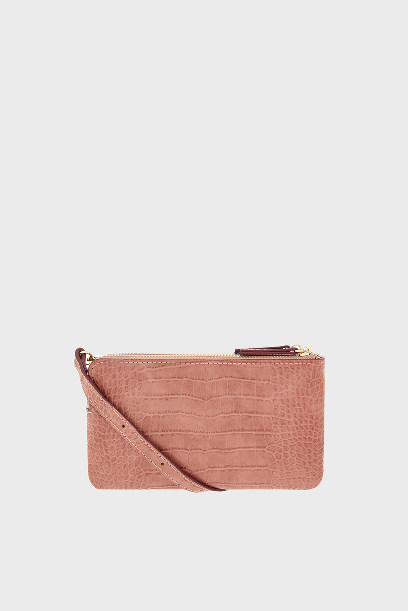 

Женский бежевый клатч CROC DOUBLE ZIP Accessorize OS 790614
