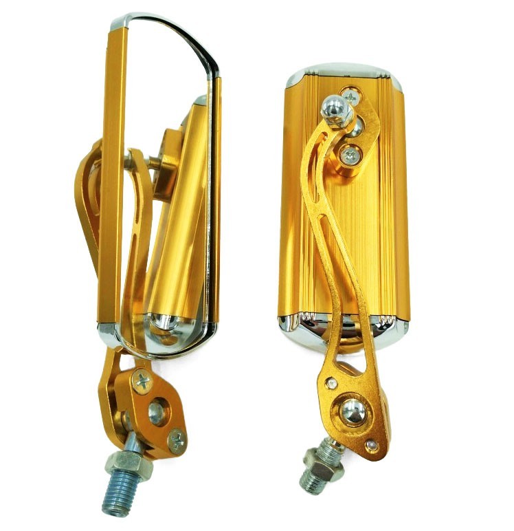 

Зеркала для велосипеда мотоцикла скутера SOKO алюминиевые золотистые