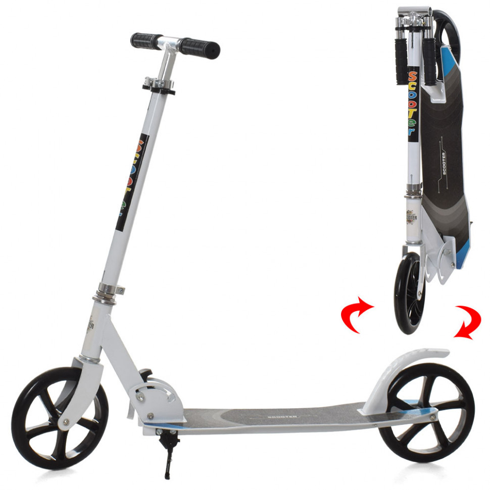 

Самокат складной Scooter SR 2-063 с подножкой Белый