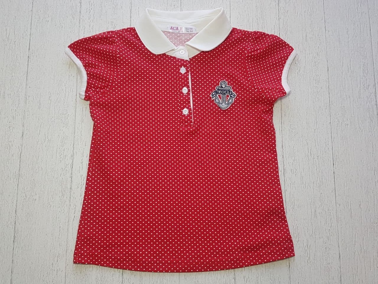 

Футболка для дівчинки ACAR червона 3494-03-116