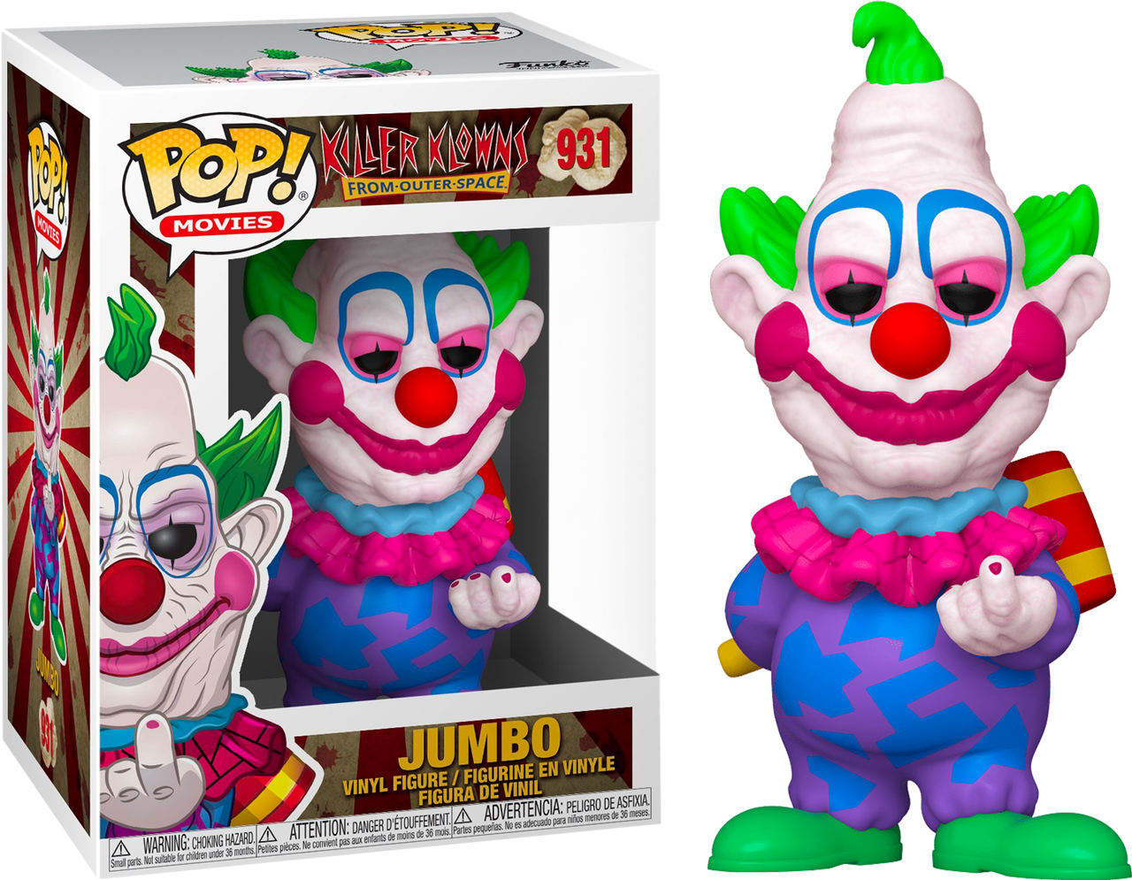 

Фигурка Funko Pop Фанко Поп Клоуны убийцы Джамбо Killer Klowns Jumbo 10 см Movies KK J 931.766