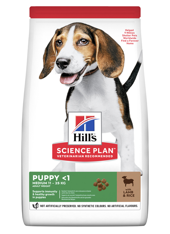 

Сухой корм HILL'S SCIENCE PLAN Puppy Medium для Щенков с Ягненком и Рисом - 2.5 кг