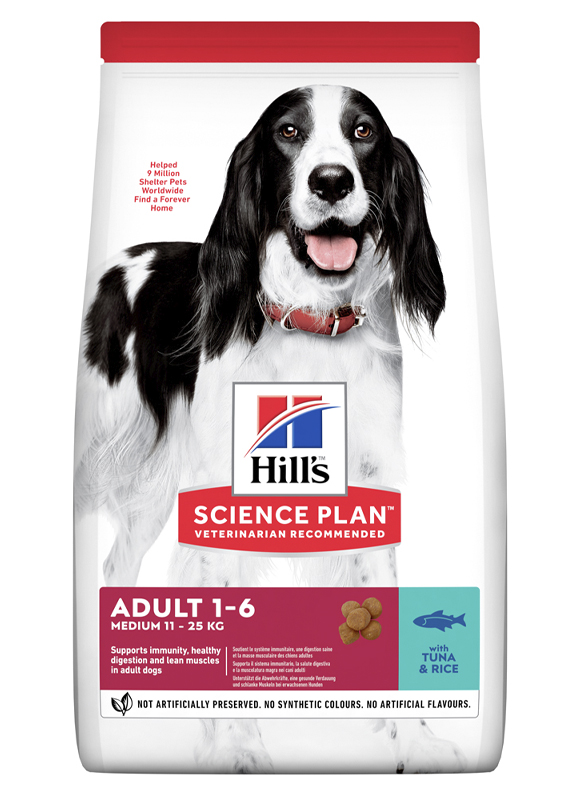 

Сухой корм HILL'S SCIENCE PLAN Adult Medium для собак с тунцом и рисом - 2,5 кг