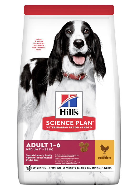 

Сухой корм HILL'S SCIENCE PLAN Adult Medium для собак с Курицей - 2,5 кг