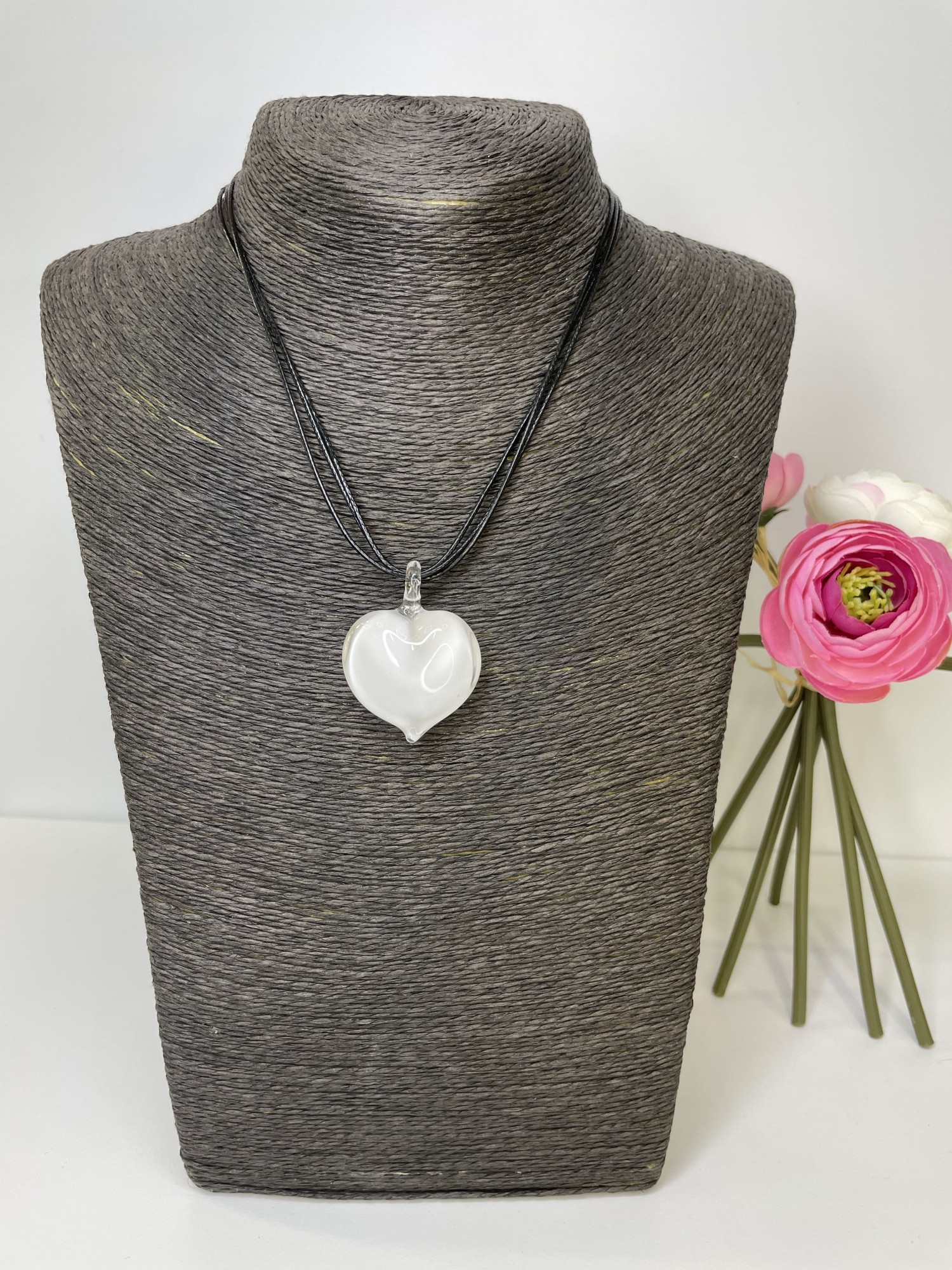 

Кулон TOMMASI из муранского стекла cuore bianco