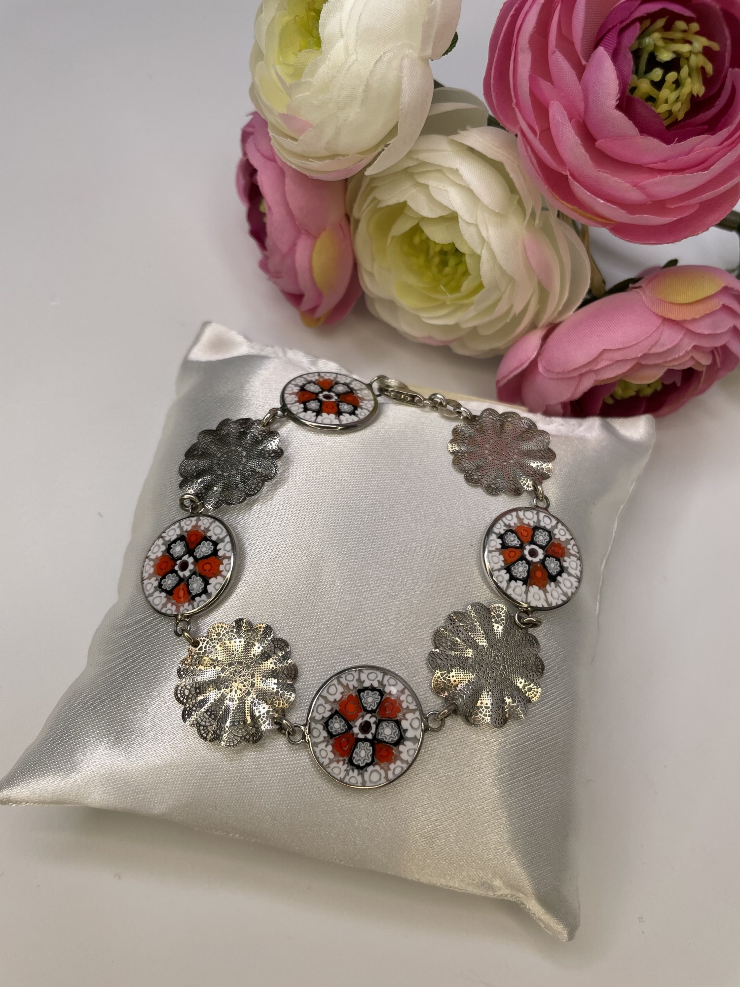 

​Браслет Antica Murrina c муранским стеклом Millefiori 02337