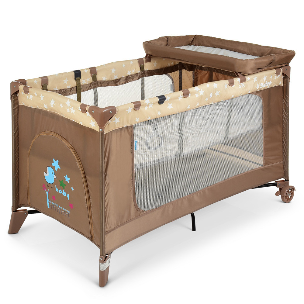 

Манеж - кровать - пеленальный столик 3в1 El Camino Stars Beige арт. 1054