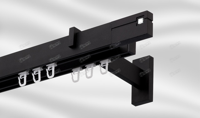 

Карниз двойной Square Line 300 см. Чёрный Финал Квадро с белым камнем