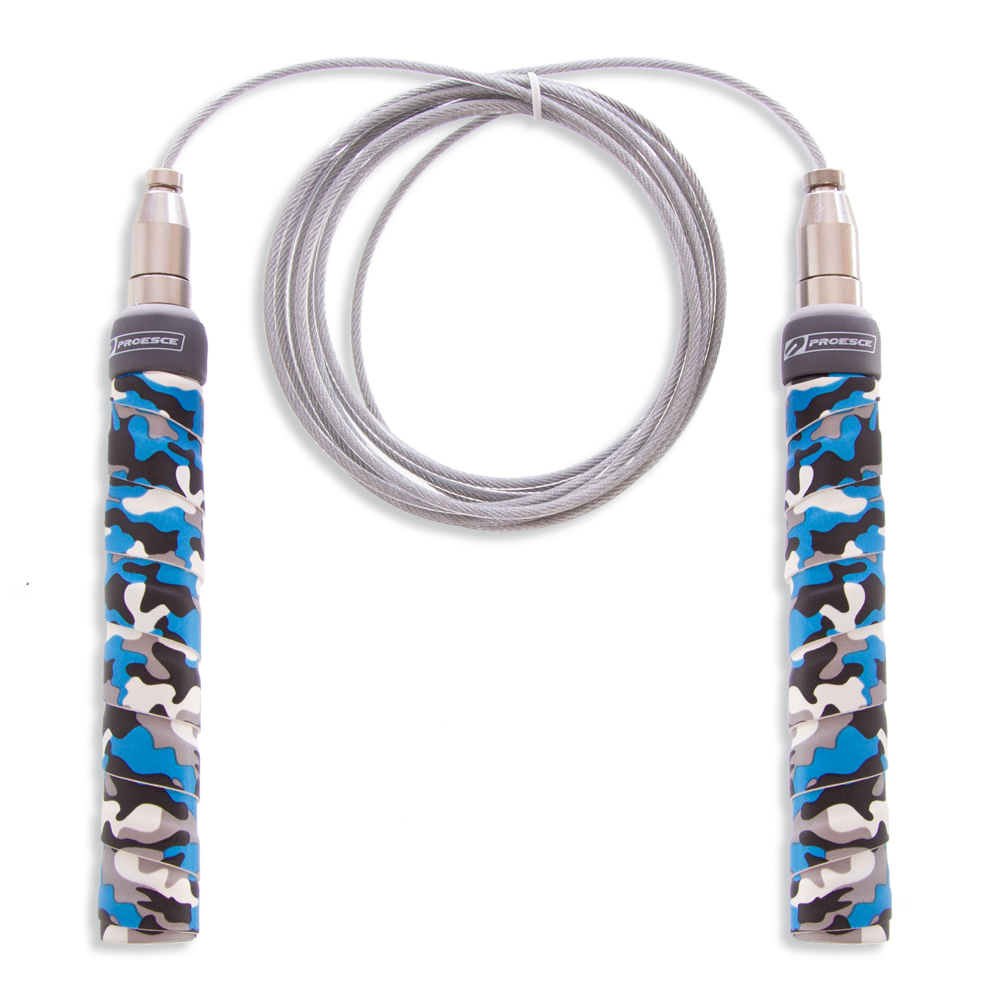 

Швидкісна скакалка PROESCE Для кросфіта для схуднення З підшипниками 3 м Синій-сірий (FI-1946)