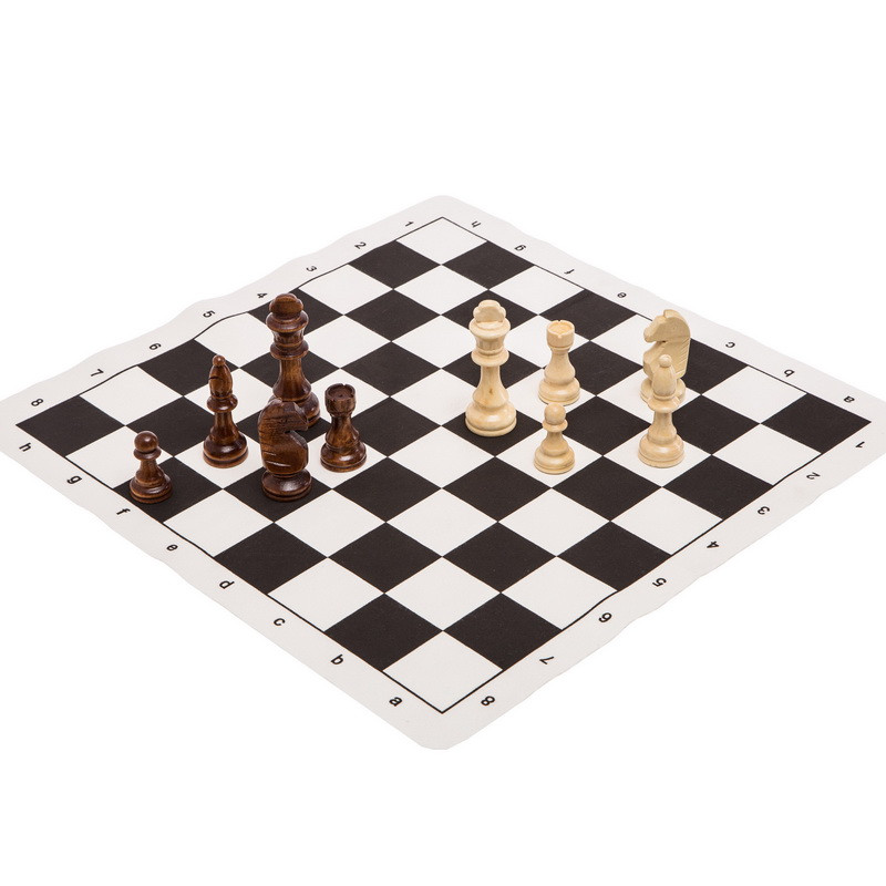 

Шаховий набір дорожній ZELART Фігури дерев'яні З тканинним полотном Коричневий-білий (405P)