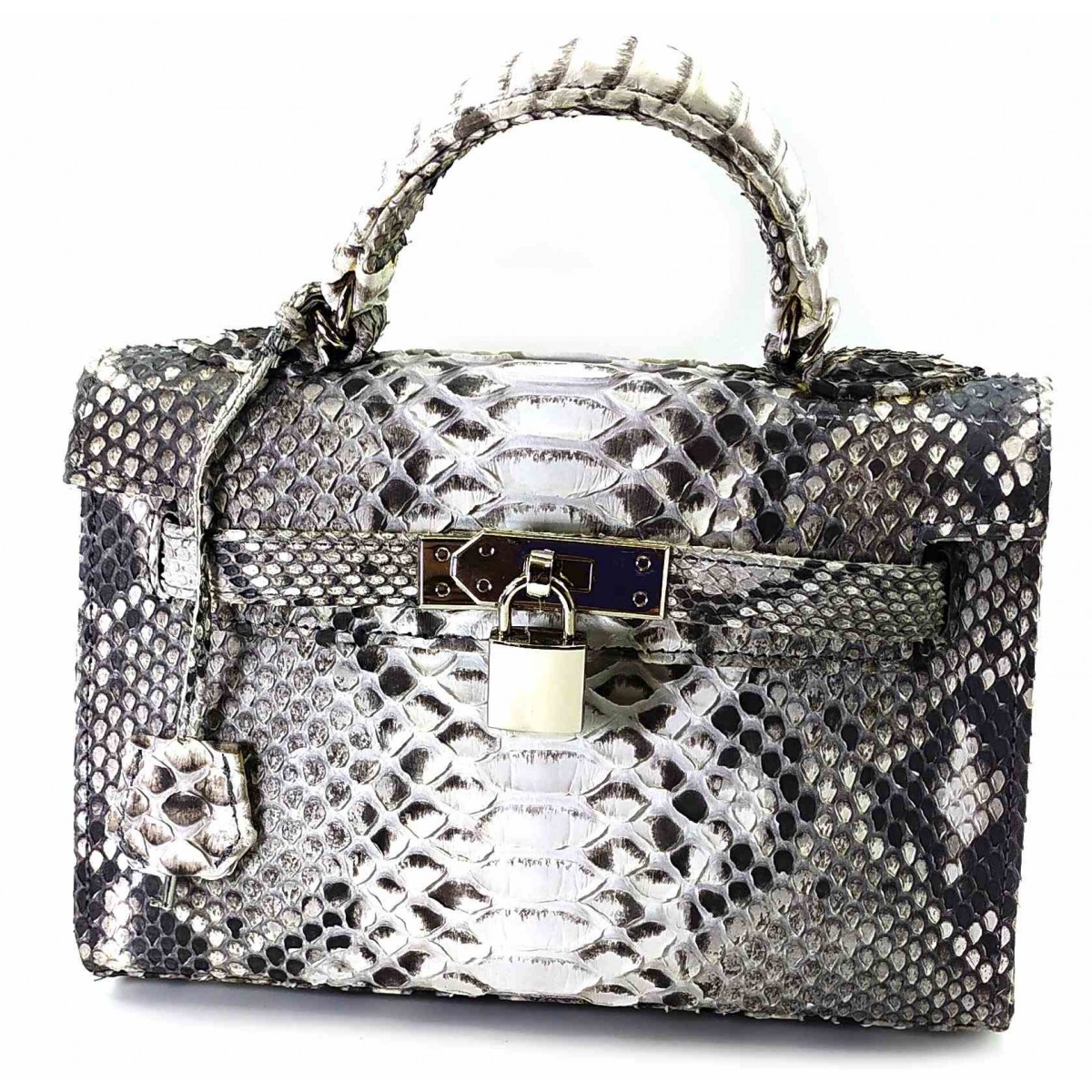 

Сумочка из кожи питона с замочком (22х24х9 см) натуральный цвет