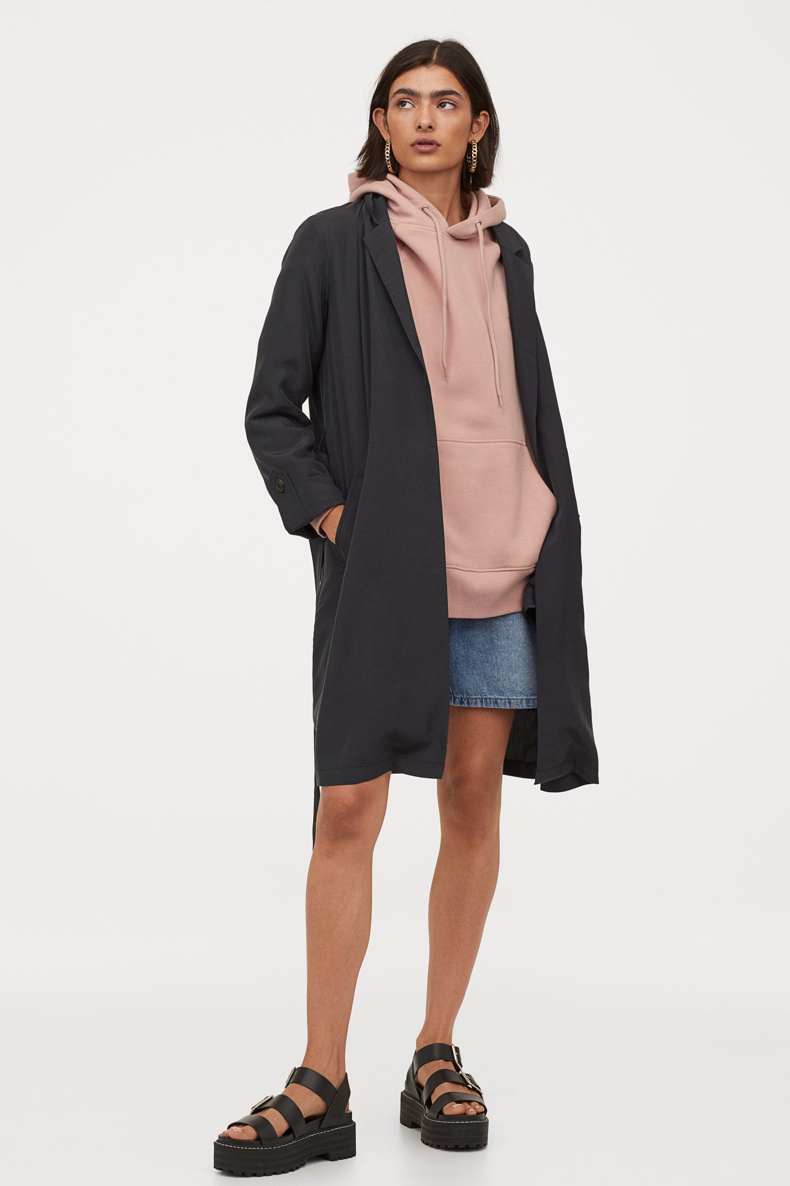 

Плащ H&M  черный 23126822891, Плащ H&M S черный 23126822891