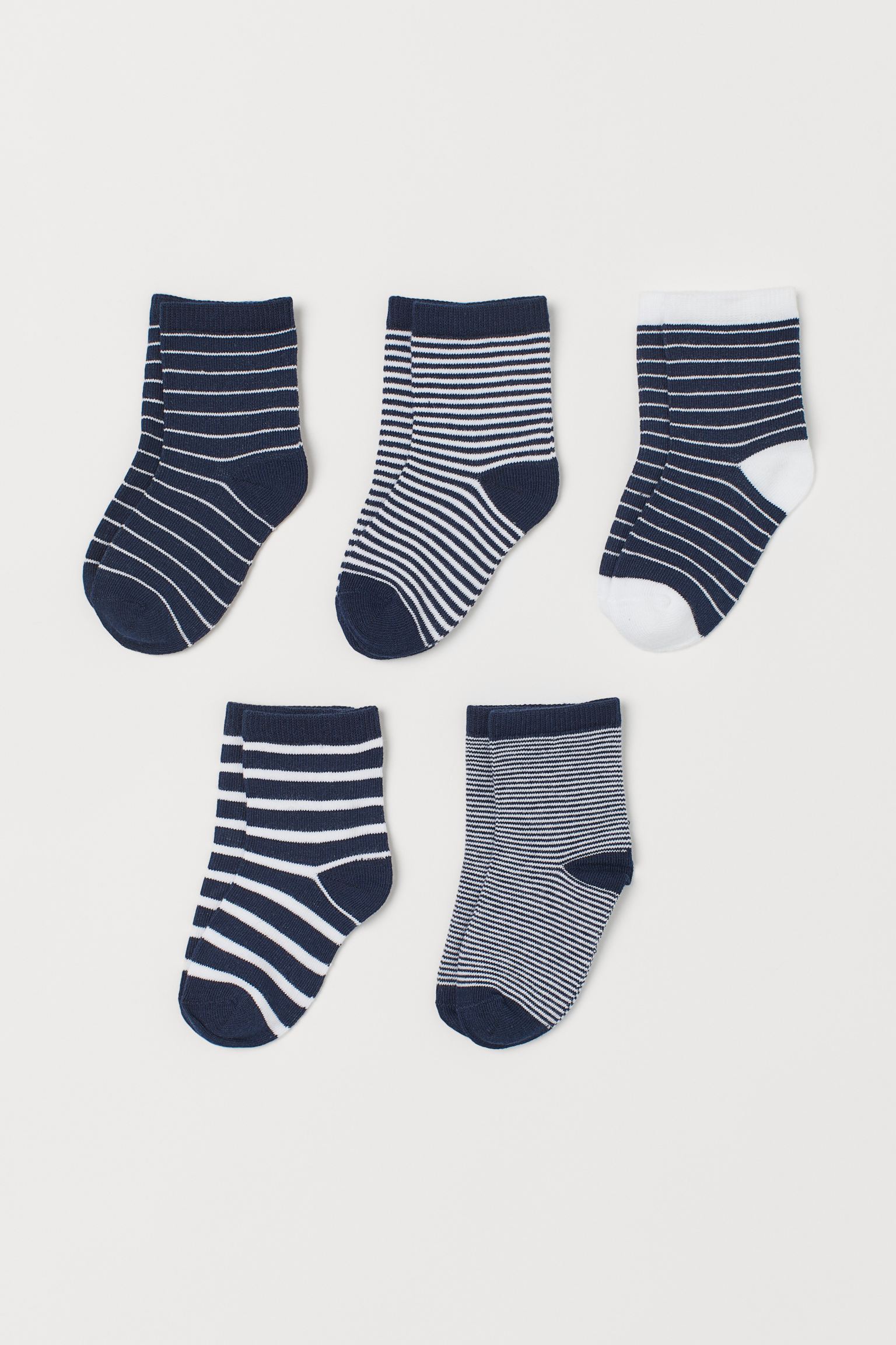 

Носки (5 пар) H&M 13 15 синий белая полоска 28048098410