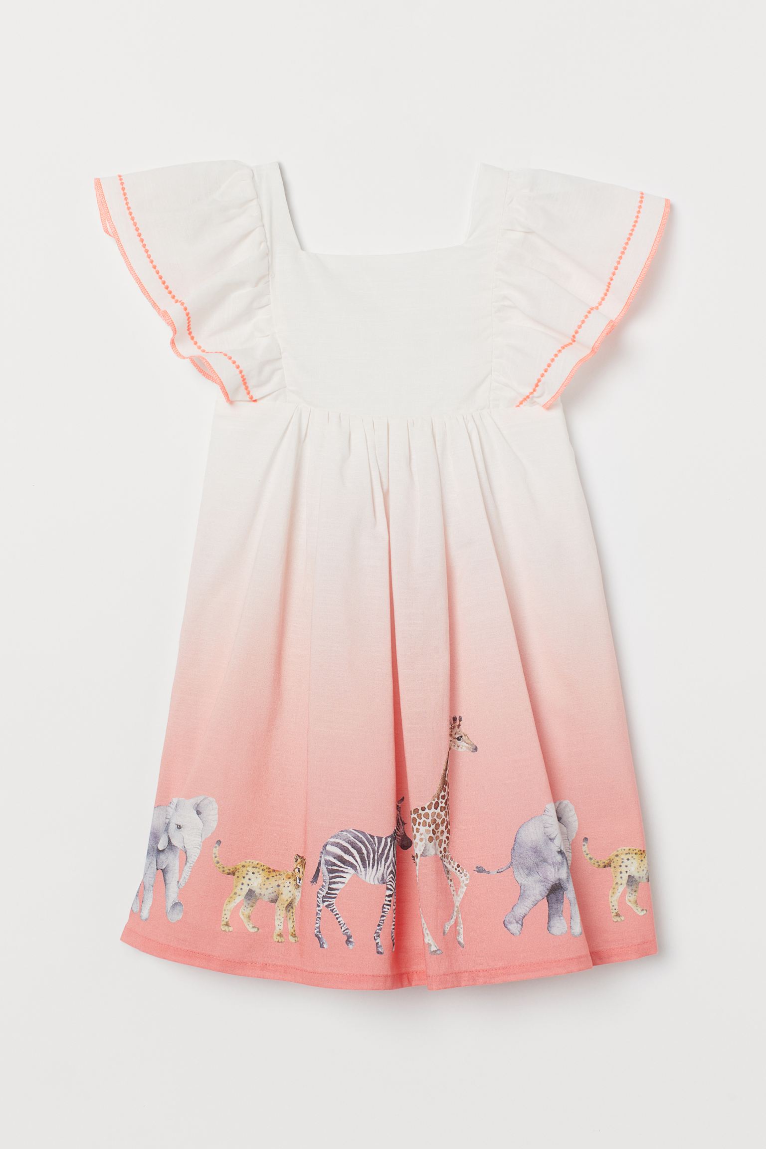 

Платье H&M 140см белый звери 2048116161