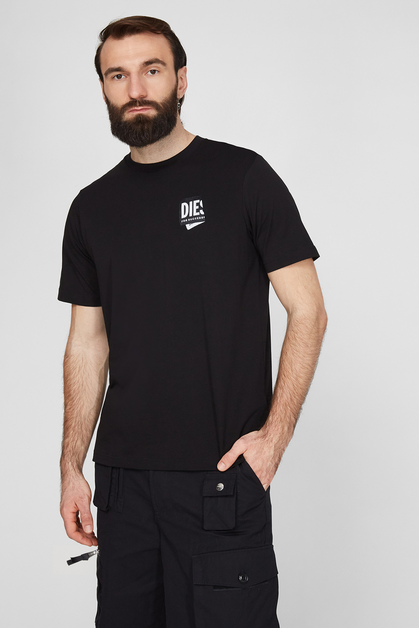 

Мужская черная футболка T-JUST-LAB Diesel L A02369 0HAYU