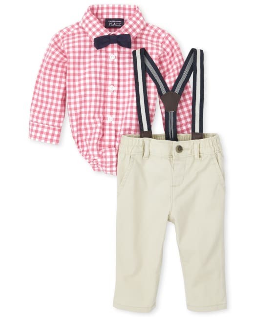 

Комплект The Children's Place для мальчика Baby Boys Gingham Poplin Outfit Set 81 см