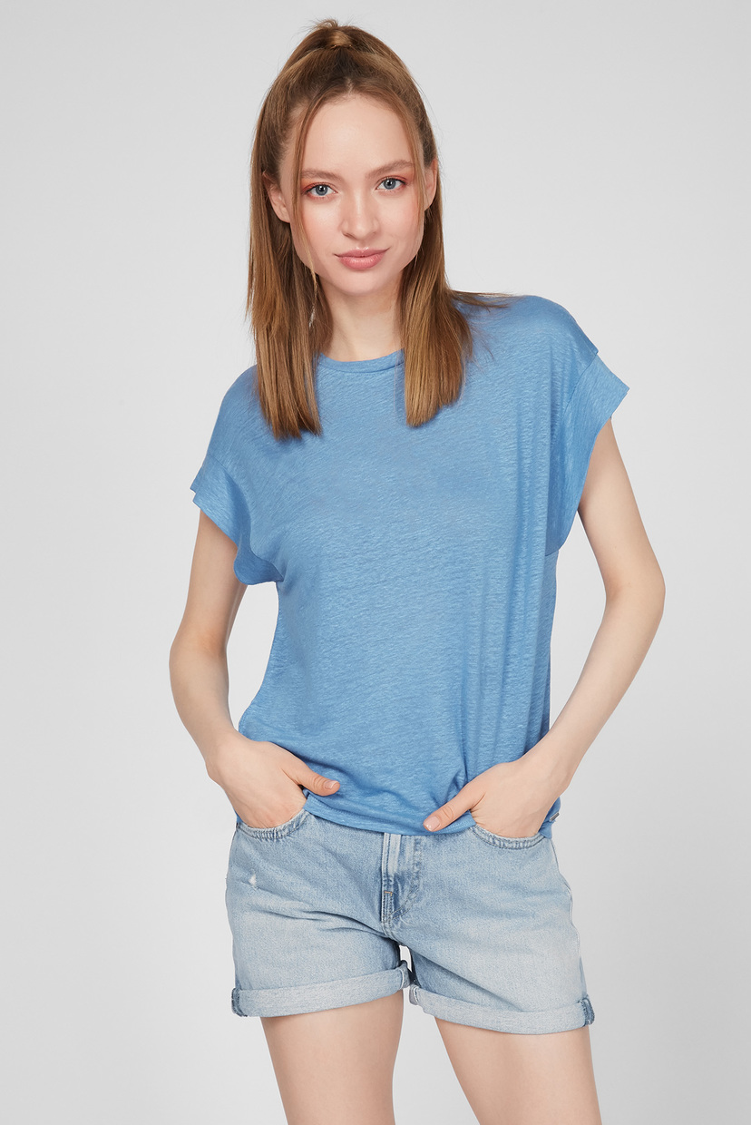 

Женский голубой льняной топ CLEO Pepe Jeans  PL502827, Женский голубой льняной топ CLEO Pepe Jeans L PL502827