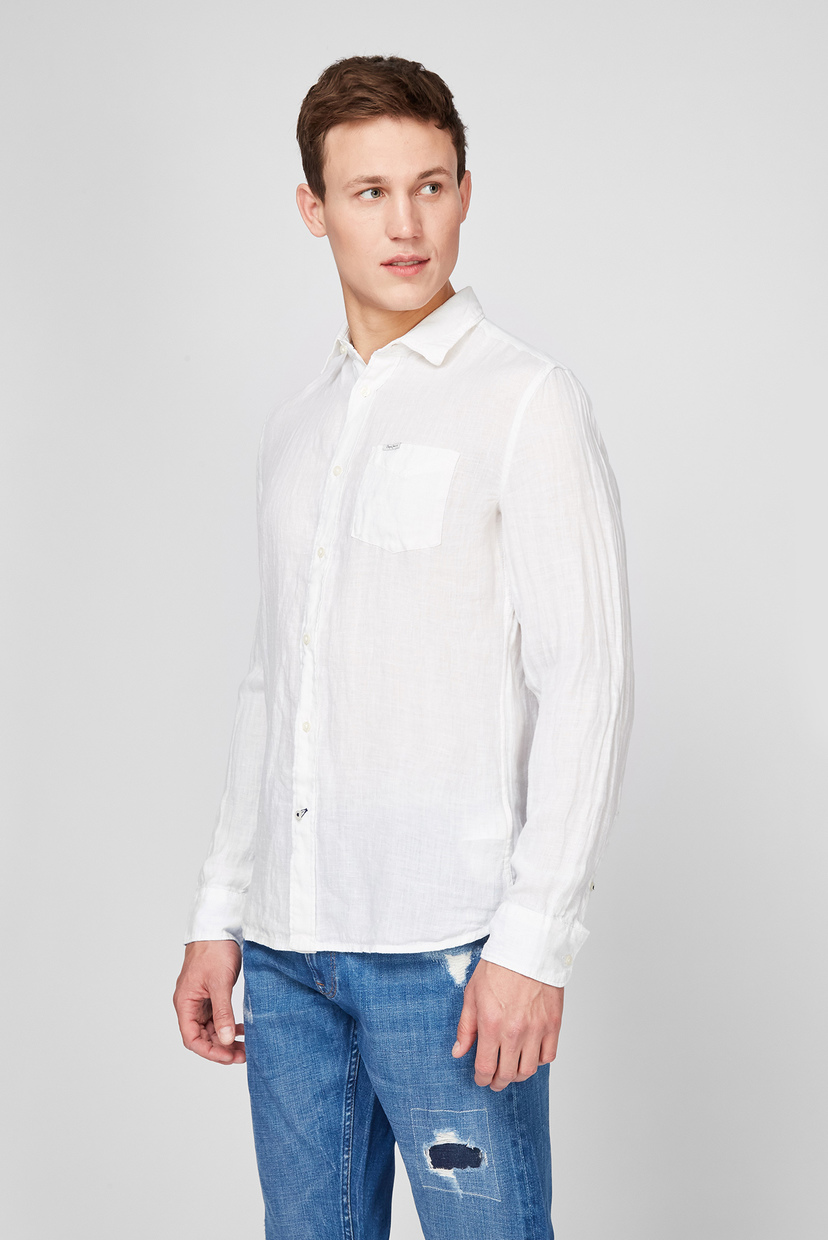 

Мужская белая льняная рубашка PARKER Pepe Jeans M PM307069