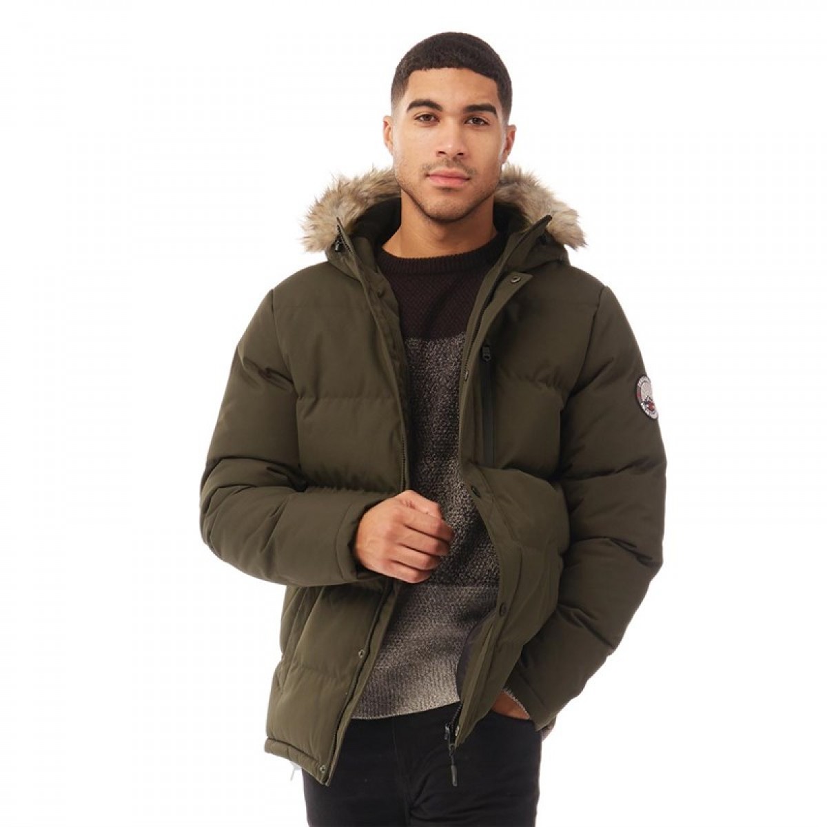 

Зимняя куртка THREADBARE Arnwood Padded Khaki Dark Khaki, XL (50)