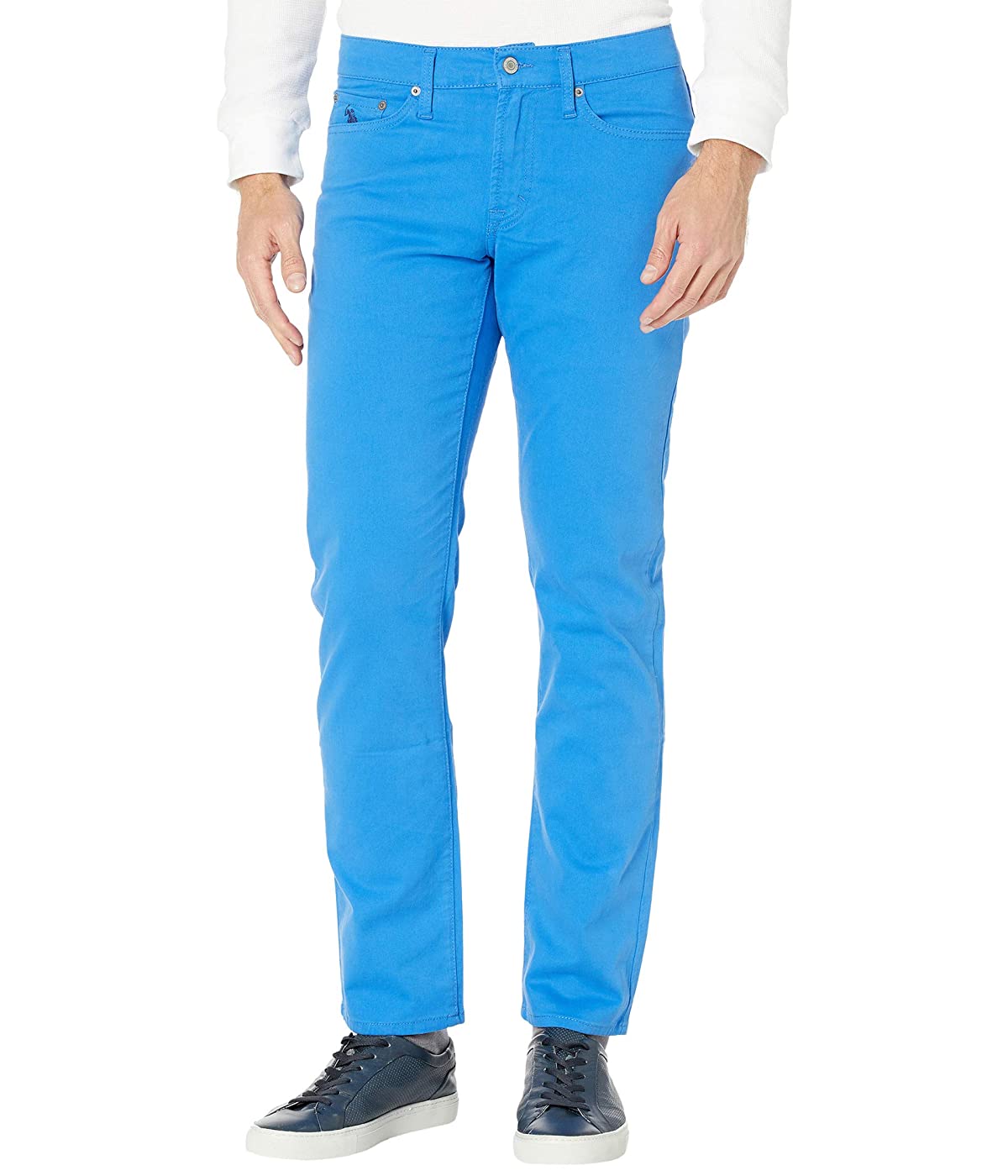 

Брюки U.S. POLO Slim Straight Stretch Five-Pocket Pants Flight Blue, 33W 32L