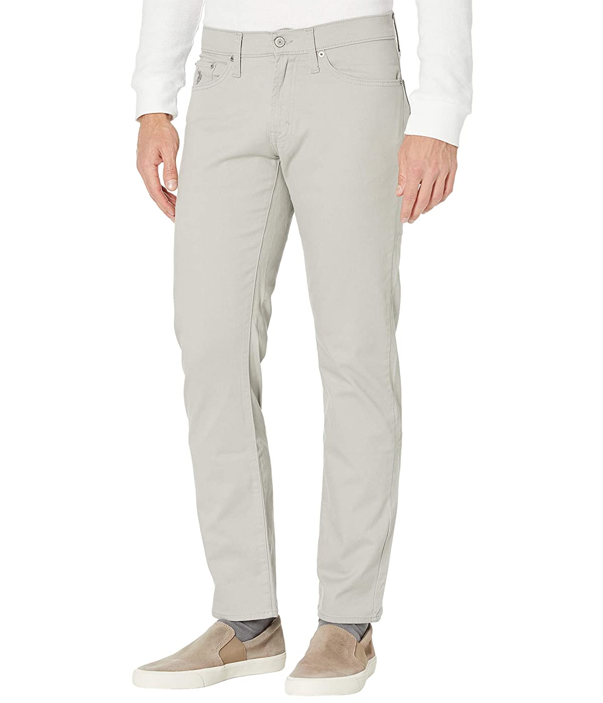 

Брюки U.S. POLO Slim Straight Stretch Five-Pocket Pants Summer Grey, 38W 32L