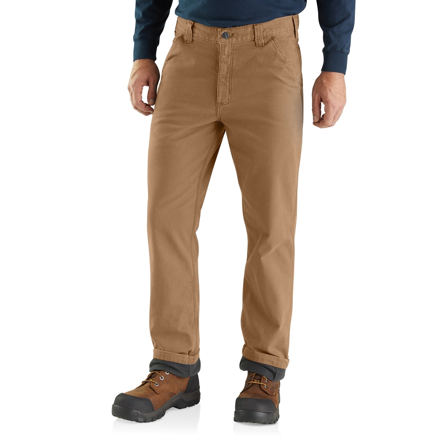 

Брюки Carhartt 103342 Rugged Flex Rigby Dungarees - Knit Lined, Factory Seconds Dark Khaki, 40W 32L