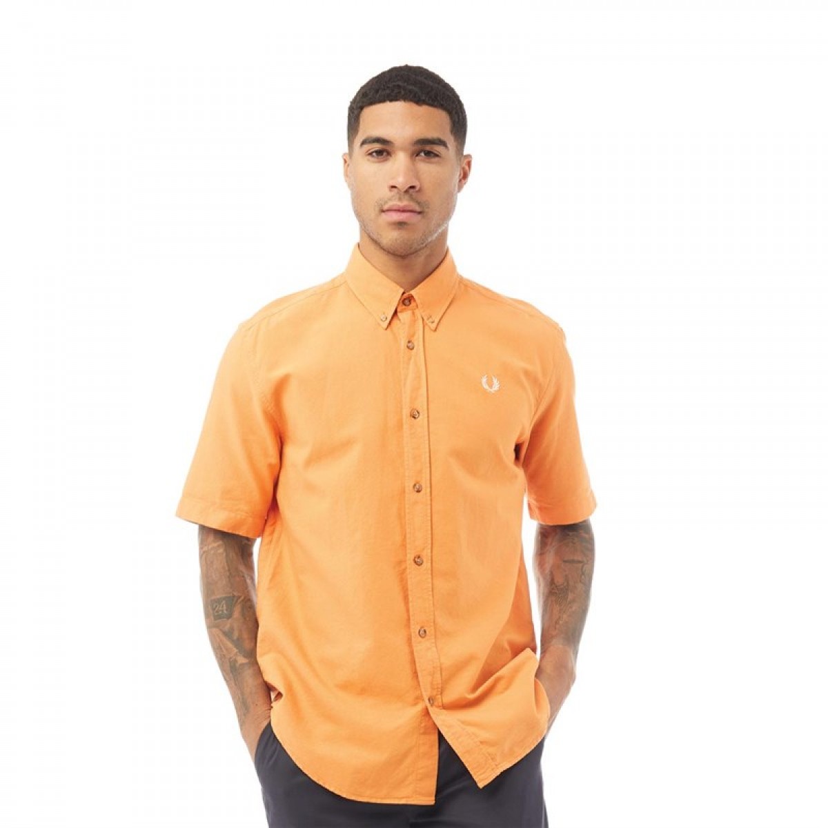 

Рубашка Fred Perry Overdyed Short Sleeve Shirt Flame Orange Orange,  (44, Рубашка Fred Perry Overdyed Short Sleeve Shirt Flame Orange Orange, S (44)