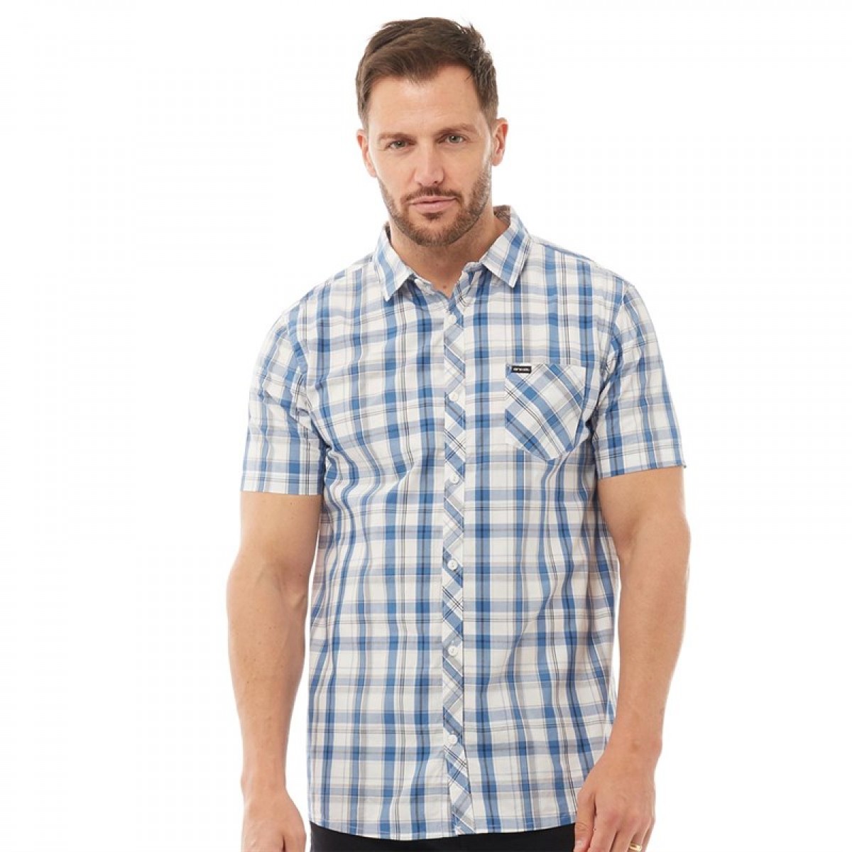 

Рубашка Animal Switches Short Sleeve Shirt White Blue Check, XS (42)