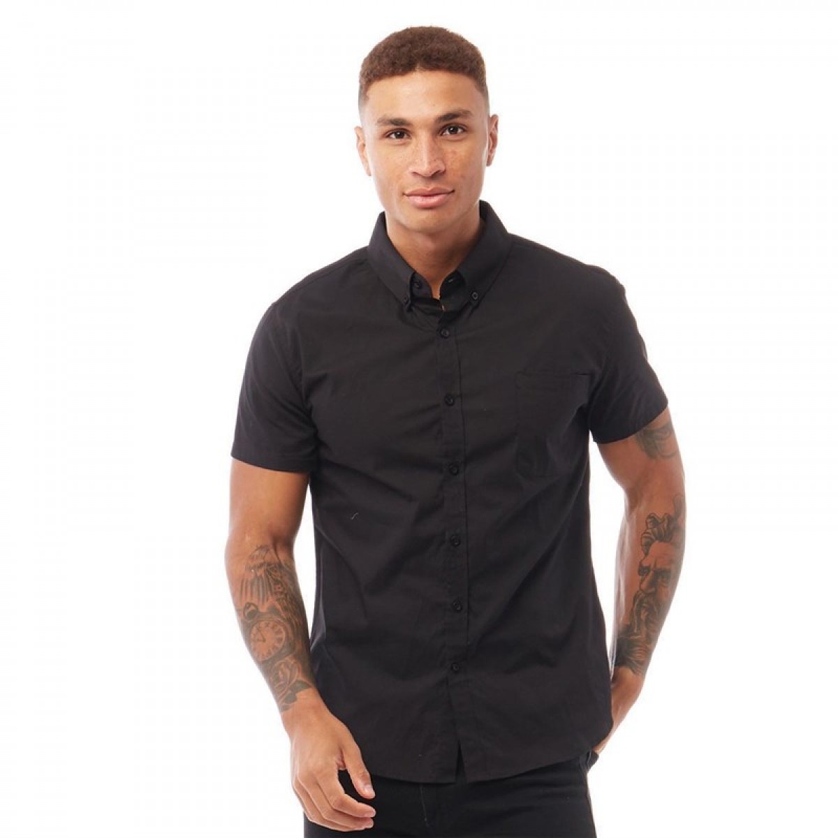 

Рубашка Fluid Muscle Fit Stretch Shirt Black Black, XS (42)