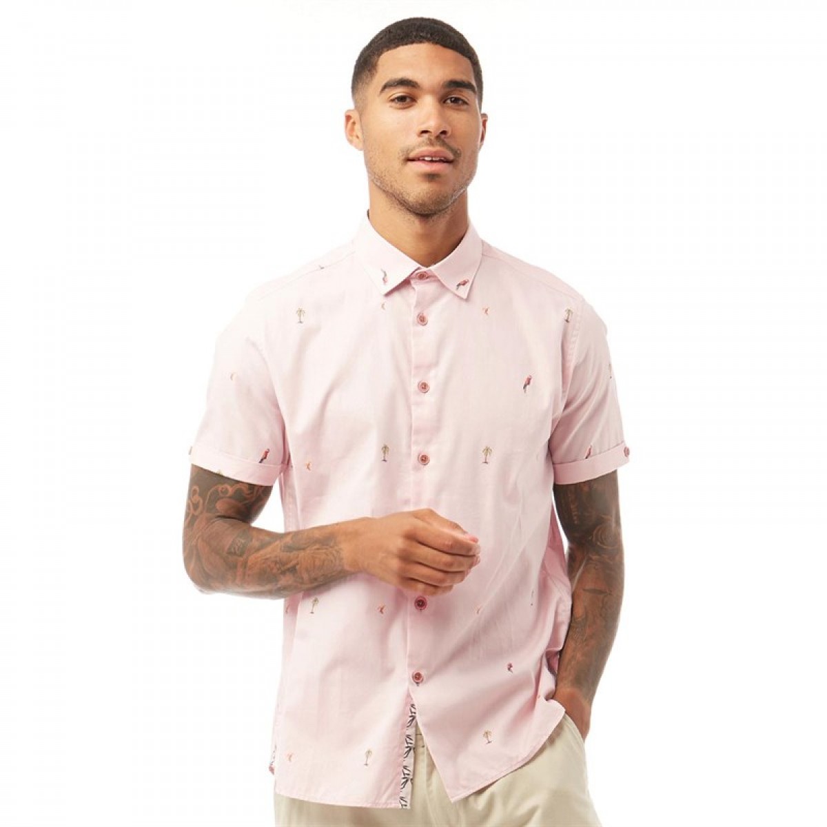 

Рубашка Ted Baker Parcoop Short Sleeve Parrot Filcoupe Shirt Pink Light Pink, XXS (40)