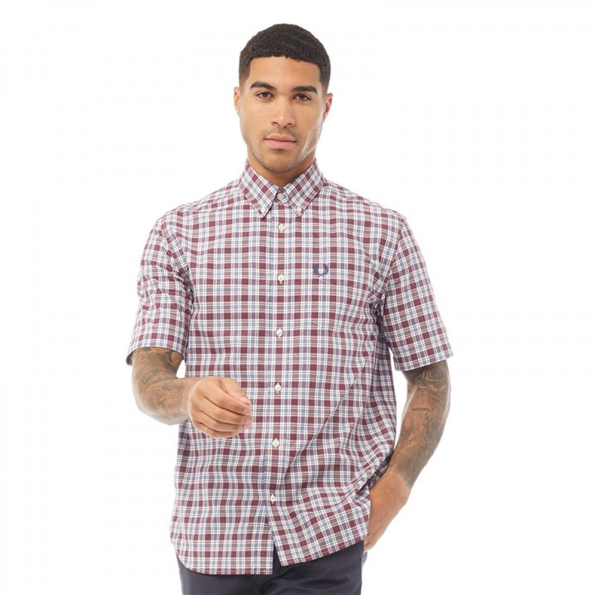 

Рубашка Fred Perry Small Check Short Sleeve Shirt Port Multi Check, S (44)