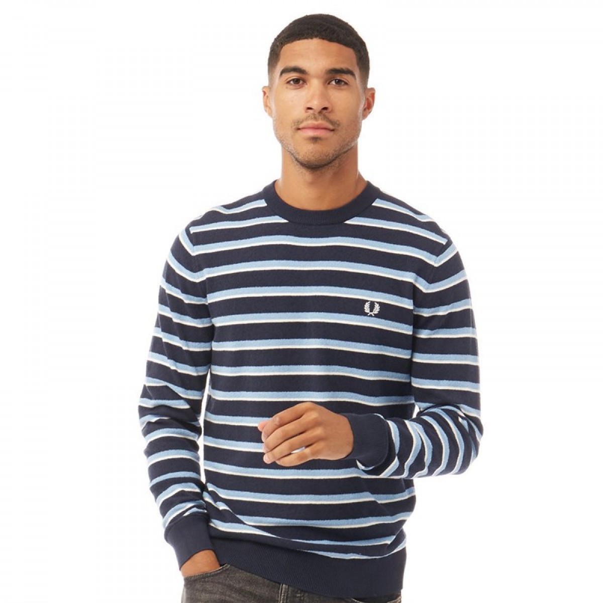 

Джемпер Fred Perry Fine Stripe Neck Deep Carbon Stripe, M (46)