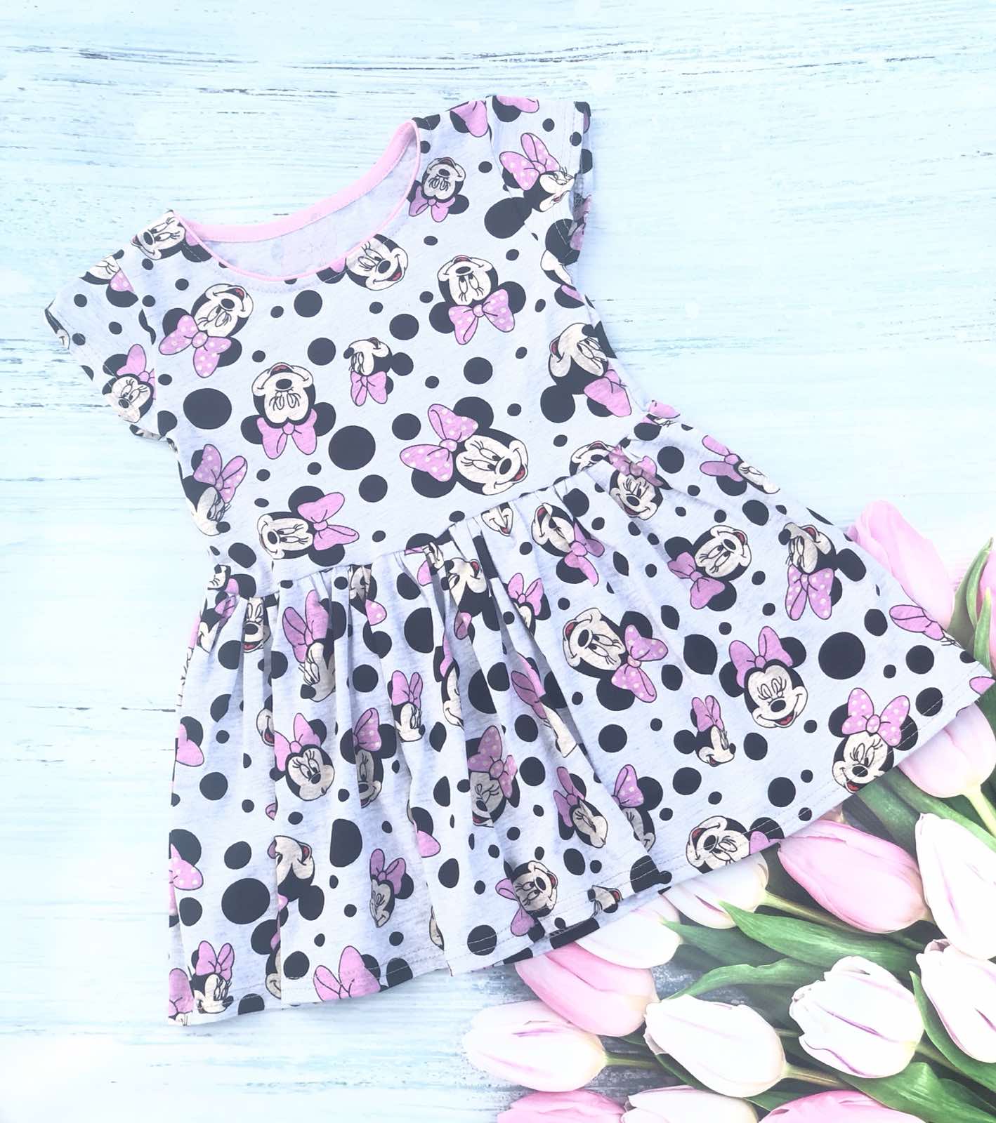 

Платье для девчоки BabyBall Minnie Mouse 92-98 см Серый